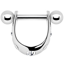 Load image into Gallery viewer, Silver 925 Clear Gem Mini Cartilage Shield Earring
