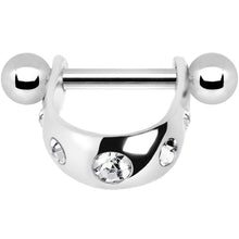 Load image into Gallery viewer, Silver 925 Clear Gem Mini Cartilage Shield Earring
