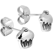 Load image into Gallery viewer, 316L Stainless Steel Cupcake Stud Earrings
