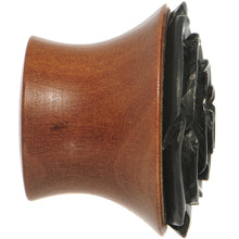 Load image into Gallery viewer, 5/8 Organic Rose Iron Wood Flower Plug
