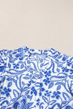 Load image into Gallery viewer, Royal Blue Printed Puff Sleeve Dress Stylish &amp; Feminine Statement Dress For Every Occasion
