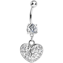 Load image into Gallery viewer, Crystalline Gem Broken Heart Dangle Belly Ring
