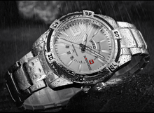 Load image into Gallery viewer, Men's  Luxury Stainless steal Waterproof Watch With Day And Date Display Unique Design Perfect Gift In Modern Metal Men  Wrist Watch Design
