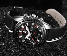 Load image into Gallery viewer, Waterproof Men's Sports  Watch With Leather Transparent Belts, Chronometers Day View Perfect Gift
