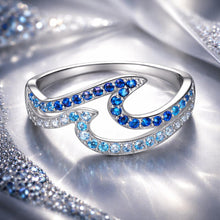 Load image into Gallery viewer, 925 Sterling Silver Size 6.0 White Gold Plated CZ Ring for Women
