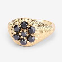 Load image into Gallery viewer, 0.91 Carat Genuine Black Diamond .925 Sterling Silver Ring
