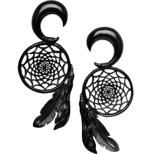 Load image into Gallery viewer, 00G Organic Areng Wood Dreamcatcher Hanger Plug Set
