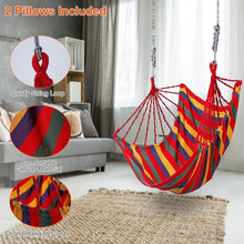 Load image into Gallery viewer, 440lbs Hanging Hammock with 2 Pillows
