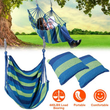 Load image into Gallery viewer, 440lbs Hanging Hammock with 2 Pillows
