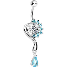 Load image into Gallery viewer, Aqua and Crystalline Dream Starlet Belly Ring
