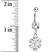 Load image into Gallery viewer, Crystalline Gem Flower Dazzler Dangle Belly Ring
