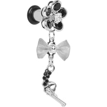Load image into Gallery viewer, Black Gem My Lady Flower Gun Dangle Plug Sizes 5mm to 12mm
