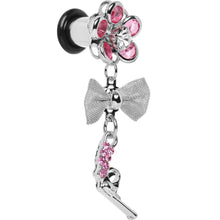 Load image into Gallery viewer, Pink Gem My Lady Flower Gun Dangle Plug Sizes 5mm to 12mm
