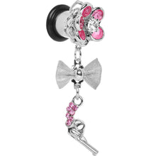 Load image into Gallery viewer, Pink Gem My Lady Flower Gun Dangle Plug Sizes 5mm to 12mm
