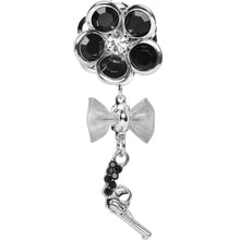 Load image into Gallery viewer, Black Gem My Lady Flower Gun Dangle Plug Sizes 5mm to 12mm
