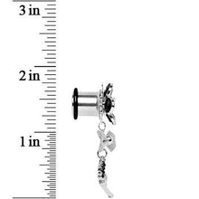 Load image into Gallery viewer, Black Gem My Lady Flower Gun Dangle Plug Sizes 5mm to 12mm
