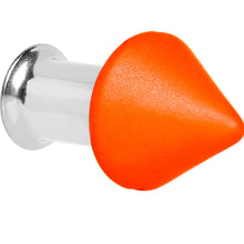 Load image into Gallery viewer, 2G Orange Neon Cone Stainless Steel Plug
