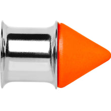 Load image into Gallery viewer, 00G Orange Neon Cone Stainless Steel Plug
