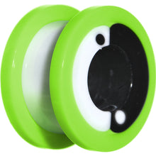 Load image into Gallery viewer, 9/16 Green Neon Acrylic Modern Yin Yang Screw Fit Tunnel Plug
