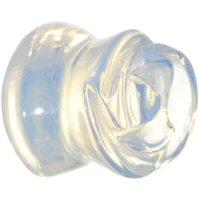 Load image into Gallery viewer, 1/2 Natural Opalite Blooming Flower Stone Saddle Plug

