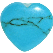 Load image into Gallery viewer, 5/8 Natural Blue Turquoise Sweet Heart Stone Saddle Plug
