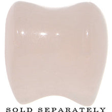Load image into Gallery viewer, 1/2 Natural Rose Quartz Sweet Heart Stone Saddle Plug
