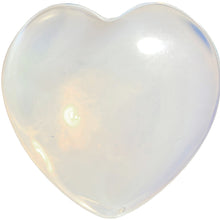 Load image into Gallery viewer, 9/16  Natural Opalite Sweet Heart Stone Saddle Plug
