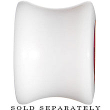 Load image into Gallery viewer, 1/2 White Acrylic Pink Metallic Rose Flower Plug
