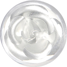 Load image into Gallery viewer, 18mm Clear Acrylic Floating Silver Metallic Rose Flower Plug
