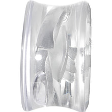 Load image into Gallery viewer, 18mm Clear Acrylic Floating Silver Metallic Rose Flower Plug

