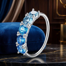 Load image into Gallery viewer, 925 Sterling Silver Ring with White Gold Plating for Women, Size 6.0

