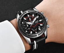 Load image into Gallery viewer, Waterproof Men's Sports  Watch With Leather Transparent Belts, Chronometers Day View Perfect Gift

