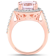 Load image into Gallery viewer, 6.94 Carat Genuine Kunzite and White Topaz .925 Sterling Silver Ring
