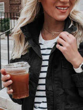 Load image into Gallery viewer, Retro Pocketed Long Sleeve Zip-Up Jacket Lightweight &amp; Stylish Outerwear for Everyday Wear
