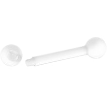 Load image into Gallery viewer, 10G Crystal Clear UV Acrylic Straight Barbell
