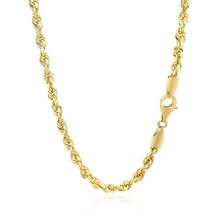 Load image into Gallery viewer, 4.0mm 10k Yellow Gold Solid Diamond Cut Rope Chain
