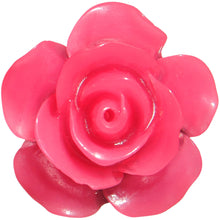Load image into Gallery viewer, 2G Acrylic Black Neon Pink Rose Flower Saddle Plug
