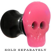 Load image into Gallery viewer, 4G Acrylic Neon Pink Skull Saddle Plug
