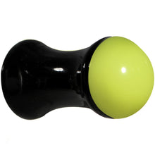 Load image into Gallery viewer, 4G Black Neon Yellow Acrylic Saddle Plug
