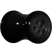 Load image into Gallery viewer, 2G Acrylic Black Button Saddle Plug
