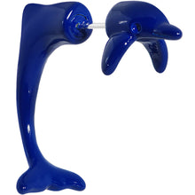 Load image into Gallery viewer, Blue Acrylic Leaping Dolphin Fake Taper Ear Plug
