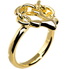 Load image into Gallery viewer, Gold Tone Nautical Anchor Ring - Size 7
