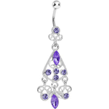 Load image into Gallery viewer, Luxurious Tantalize CZ Chandelier Belly Ring
