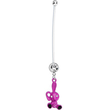 Load image into Gallery viewer, Pink Girl Lil Bunny Baby Pregnancy Belly Ring

