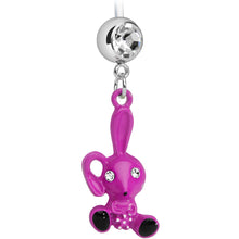 Load image into Gallery viewer, Pink Girl Lil Bunny Baby Pregnancy Belly Ring
