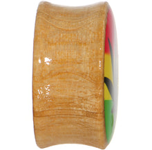 Load image into Gallery viewer, 20mm Organic Sandalwood Rasta Pot Leaf Saddle Plug
