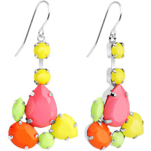 Load image into Gallery viewer, Faux Multi Stone Neon Jumble Dangle Earrings
