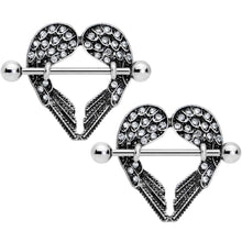 Load image into Gallery viewer, Crystalline Gem Angel Wings Nipple Shield Set
