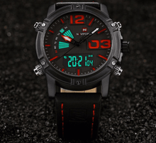 Load image into Gallery viewer, Men's Multifunction Digital Analog Waterproof Watch With Alarm And Automatic Time Zones Unique Design Excellent Gift

