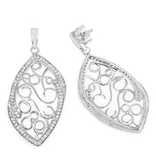 Load image into Gallery viewer, 0.73 Carat Genuine White Diamond .925 Sterling Silver Earrings
